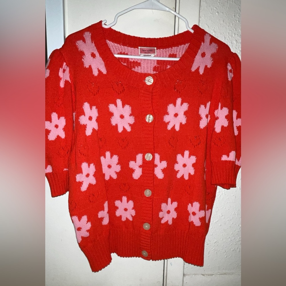 RARE Kate Spade Marker Floral Cardigan